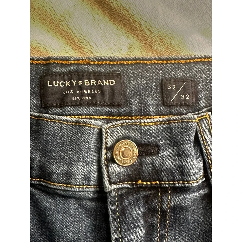 Lucky Brand 412 Athletic Slim Jeans Mens 32x32 Blue Stark Wash Denim